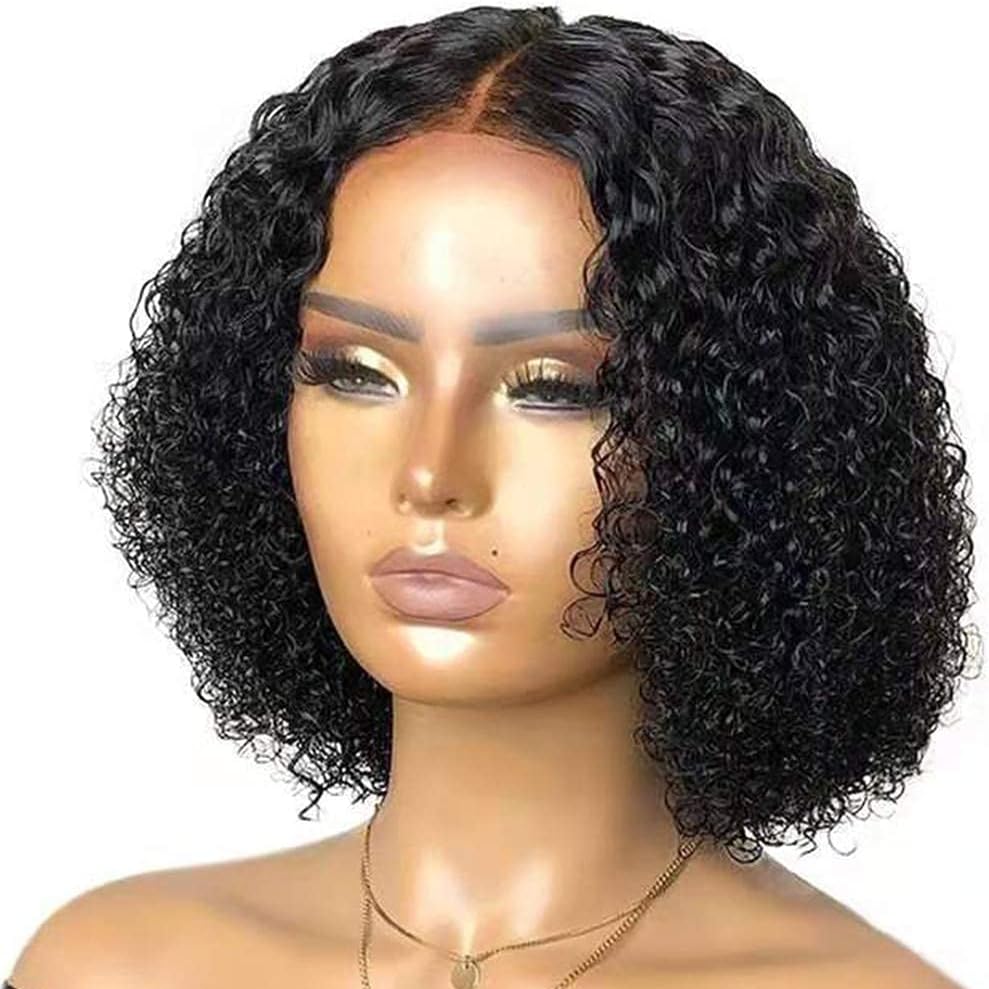 Short Curly Wigs, Brazilian Hairstyle Virgin Human Hair Short Curly Wigs Natural