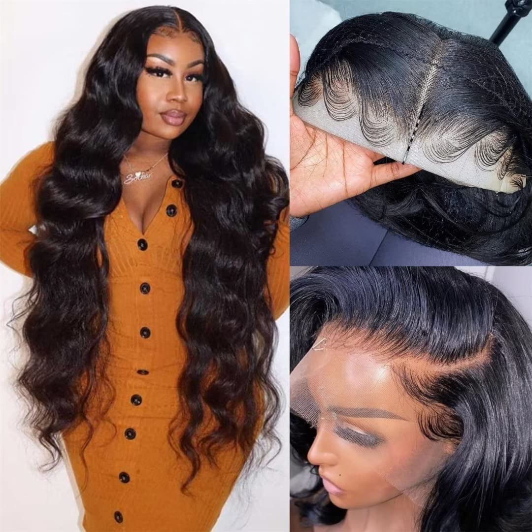 MSGEM 180% Denisty 13x6 Lace Front Wigs 12A Virgin Human Hair 18 inch Body Wave 